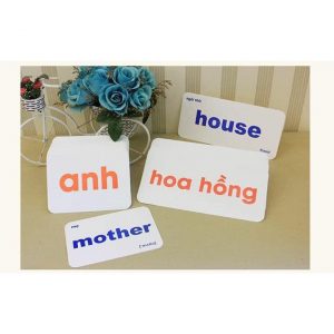 Bộ thẻ học từ đơn từ ghép size to phát triển trí thông minh cho bé