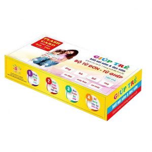 Bộ thẻ học từ đơn từ ghép size to phát triển trí thông minh cho bé