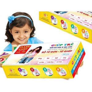 Bộ thẻ học từ đơn từ ghép size to phát triển trí thông minh cho bé
