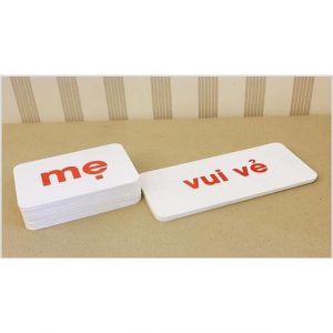 Bộ thẻ học từ đơn từ ghép size to phát triển trí thông minh cho bé