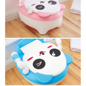 Bô vệ sinh hình gấu đa năng có nắp đậy