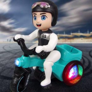 Đồ chơi cậu bé shipper đạp xe nhào lộn xoay 360 độ