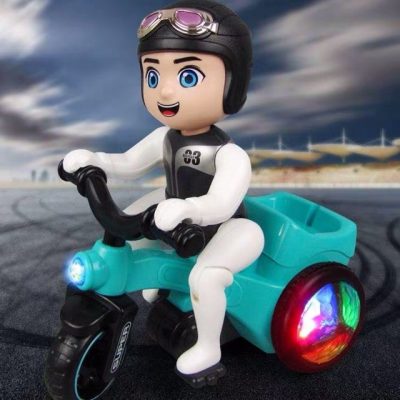 Đồ chơi cậu bé shipper đạp xe nhào lộn xoay 360 độ