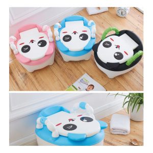 Bô vệ sinh hình gấu đa năng có nắp đậy