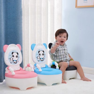 Bô vệ sinh hình gấu đa năng có nắp đậy