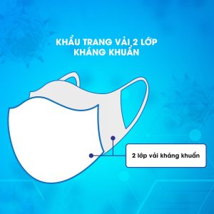 Khẩu trang vải kháng khuẩn Nagakawa Công nghệ Nhật Bản - Hộp 10 chiếc