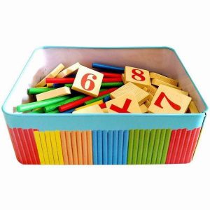 Bộ que tính và chữ số Gỗ vỏ sắt cho bé