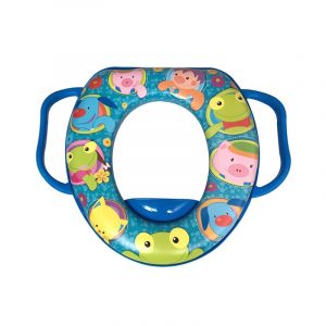 Bệ lót thu gọn bồn cầu có tay vịn chống trơn trượt cho bé