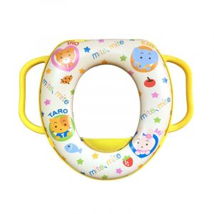 Bệ lót thu gọn bồn cầu có tay vịn chống trơn trượt cho bé