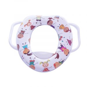 Bệ lót thu gọn bồn cầu có tay vịn chống trơn trượt cho bé