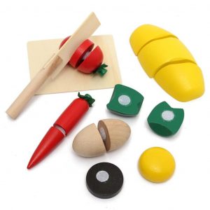 Hộp cắt hoa quả đồ chơi bằng gỗ cho bé