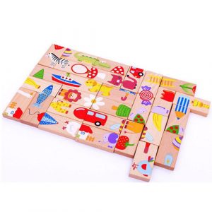 Bộ đồ chơi ghép hình domino bằng gỗ cho bé