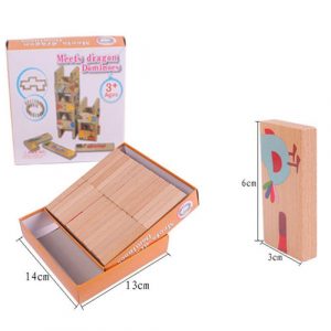 Bộ đồ chơi ghép hình domino bằng gỗ cho bé
