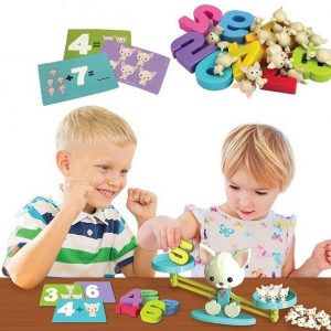 Bộ đồ chơi cân bằng đĩa toán học cho bé