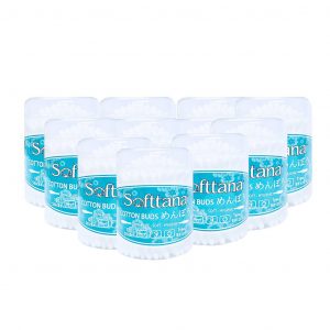 Bông vệ sinh tai mũi trẻ em Softtana BB120 ( 12 Lọ)