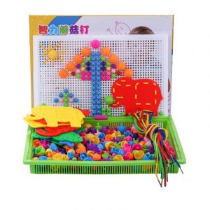 Bộ đồ chơi 296 hạt nhựa nấm xếp hình