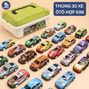 Thùng 30 Xe ÔTô Đồ Chơi Hợp Kim Cao Cấp GutyKids Tặng Kèm Hộp Đựng, Nhiều Mẫu Mã, Chất Liệu ABS, Màu Sắc Đa Dạng Cho Bé
